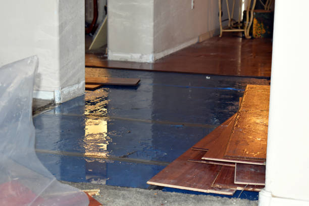 Professional Emergency Water Damage Restoration technician working in Auberry, CA